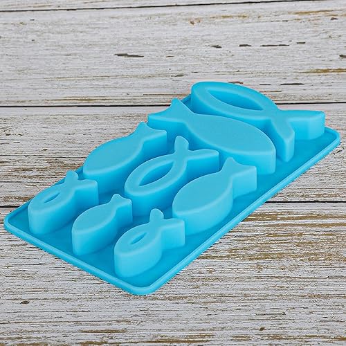 Miniatura 2 de Molde de silicona para peces, 8 piezas surtidas de silicona para chocolate, helado, pasteles, pudín, jabón, resina epoxi y moldes de fundición para