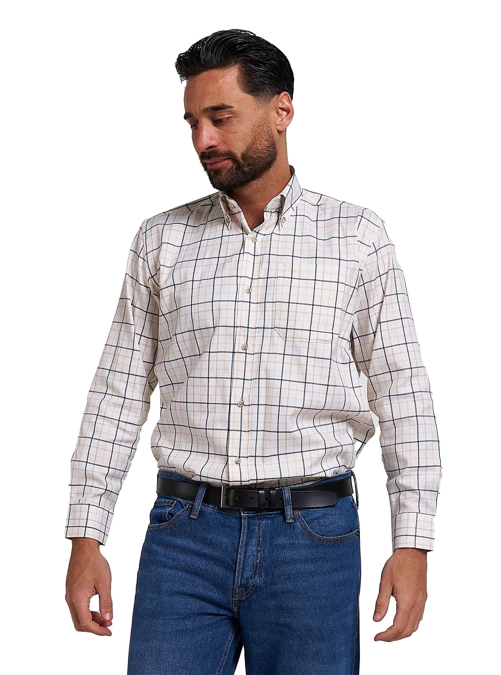 JACK PYKE Countryman Check Shirt Navy Large
