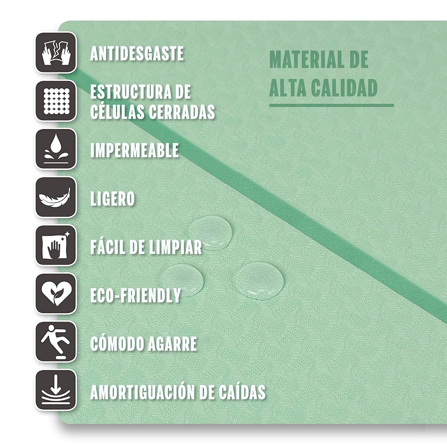 Pack 10 Unidades Esterilla Yoga Antideslizante - Esterilla Pilates - Esterilla Fitness - Alfombra Yoga Mat Plegable - Colchoneta Gimnasia Pilates Fitness - Incluye Bolsa Esterilla - Mat Yoga
