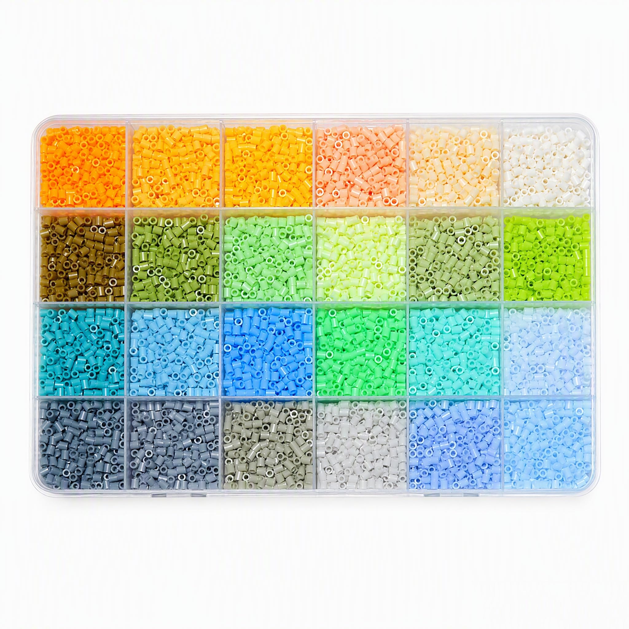MUNUOSIKEJI Perles Beads Kit, 2.6mm Mini Fuse Beads, 24 Colours(A10)
