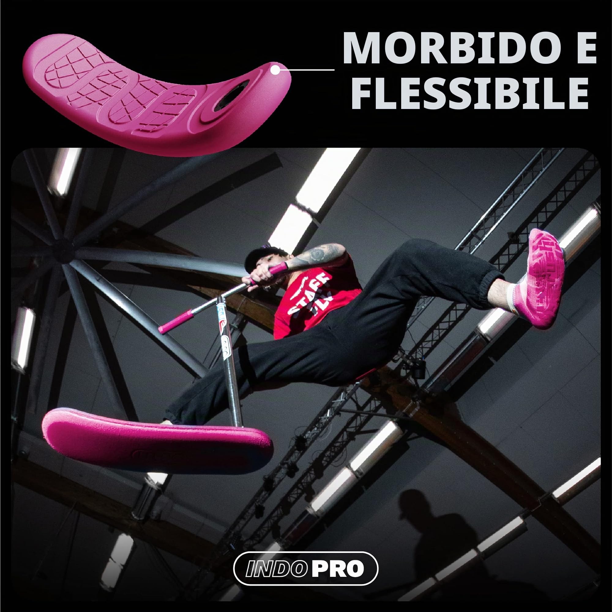 The Indo Trick Scooter – Trampolino Scooter – Monopattino acrobatico per ragazzi, bambini e adulti, per professionisti e principianti – per interni ed esterni
