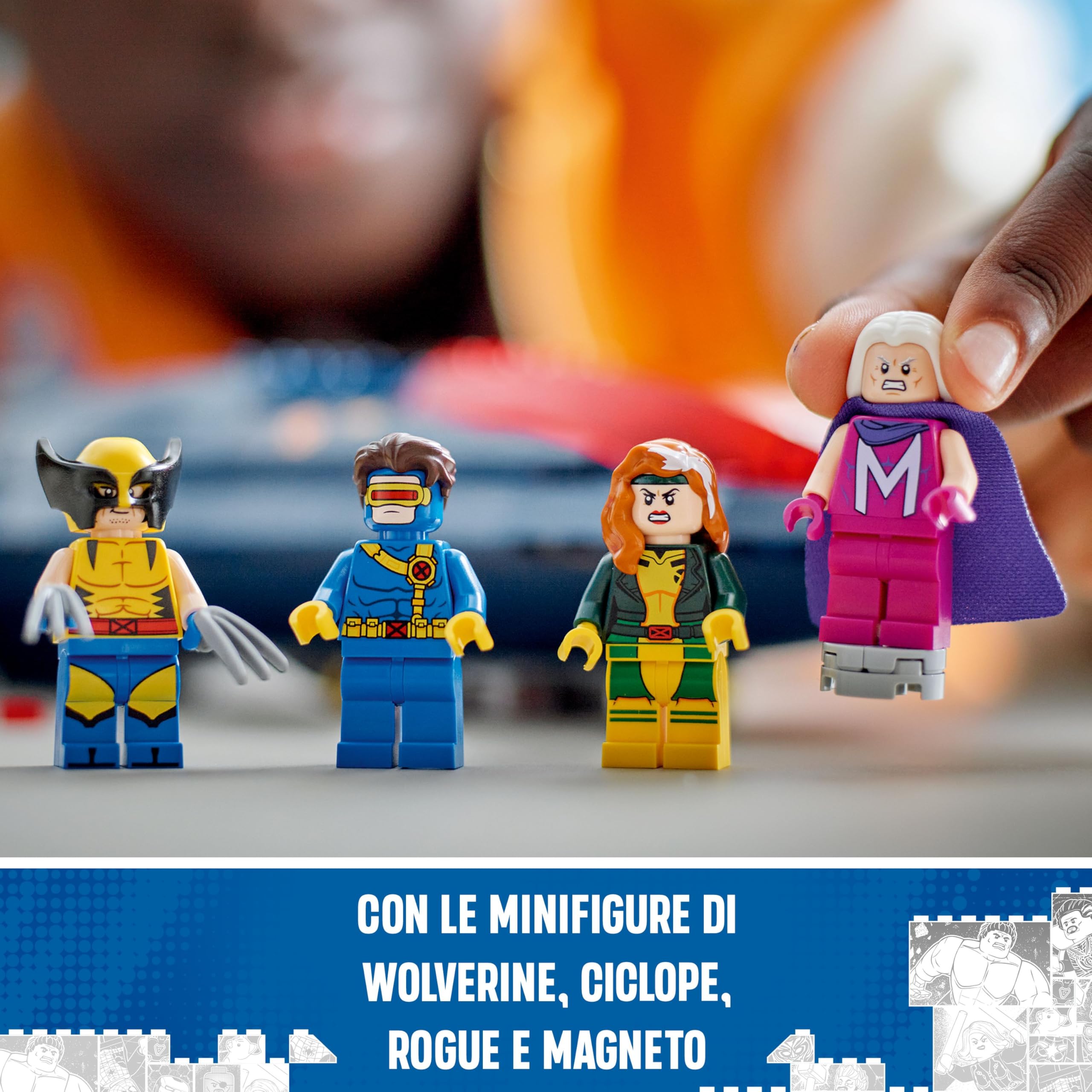 LEGO | Marvel X-Jet di X-Men, Aereo Giocattolo per Bambini e Bambine da 8 Anni in su, Modellino da Costruire di Aeroplano con Minifigure di Supereroi, Regalo per Ragazzi e Ragazze 76281