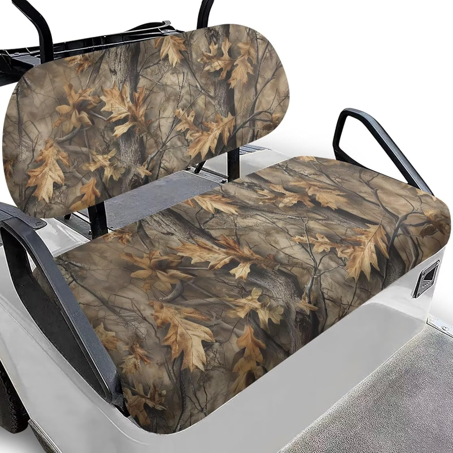 Tree Frog Golf Cart Front Seat Cover Kit Mushroom Golf Cart Seat Towel Blanket Fit for EZGO Club Car and More 2 Person Seats Golf Carts Elastic Comfortable Easy Install and Clean