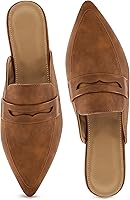 Alicegana Women's Slingback Mules Flats: Comfortable Pointed Toe Backless Loafers, Business Casual Dressy Slides 2026