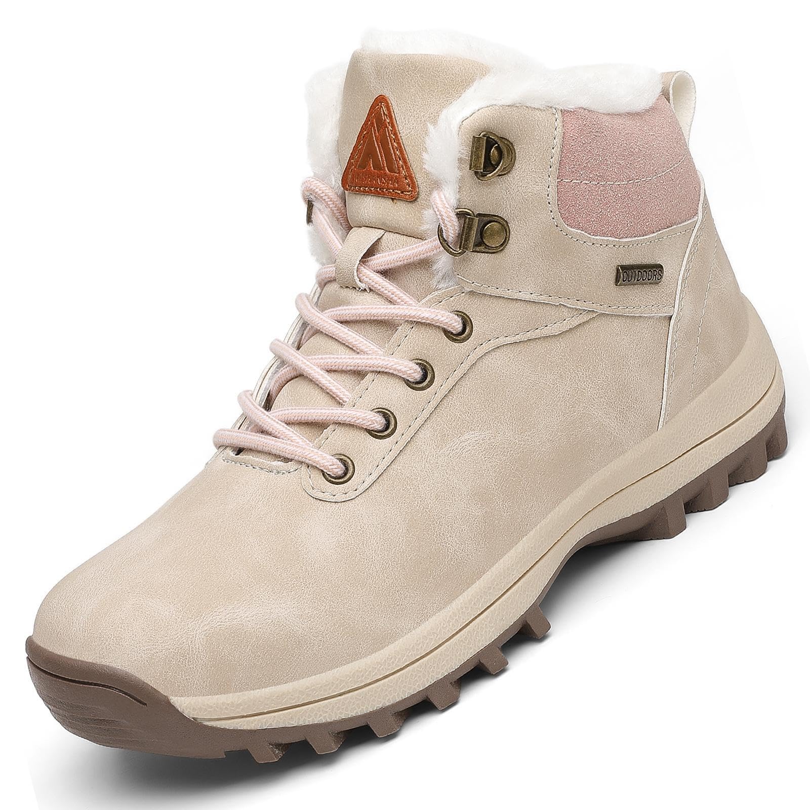 Mishansha Scarpe Uomo Donna Invernali Impermeabili Antiscivolo Stivaletti Invernali con Pelo, Gr.36-48