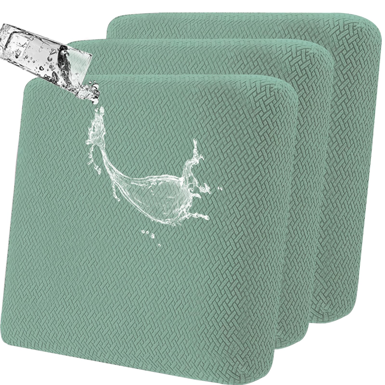 SHANNA Sofa Seat Cushion Slipcovers: 3Pcs Modern Couch Cushion Cover Waterproof Sofa Cushion Covers Replacement Suitable for Armchair, Sofa Seat Slipcover (Bean Green) — image 1