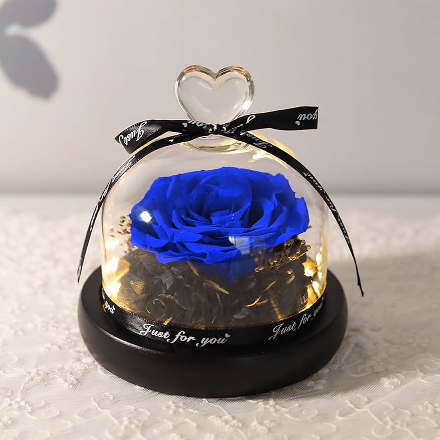 5個セット】青いバラ プリザーブドフラワー ケース入り ギフト