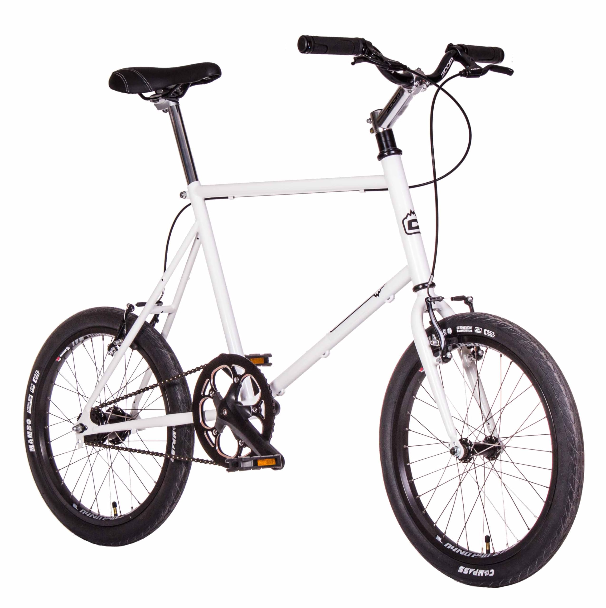 Mini Velo Fahrrad mit zwei automatischen Gängen, 20-Zoll-Räder, Einheitsgröße, 480 mm, Weiß