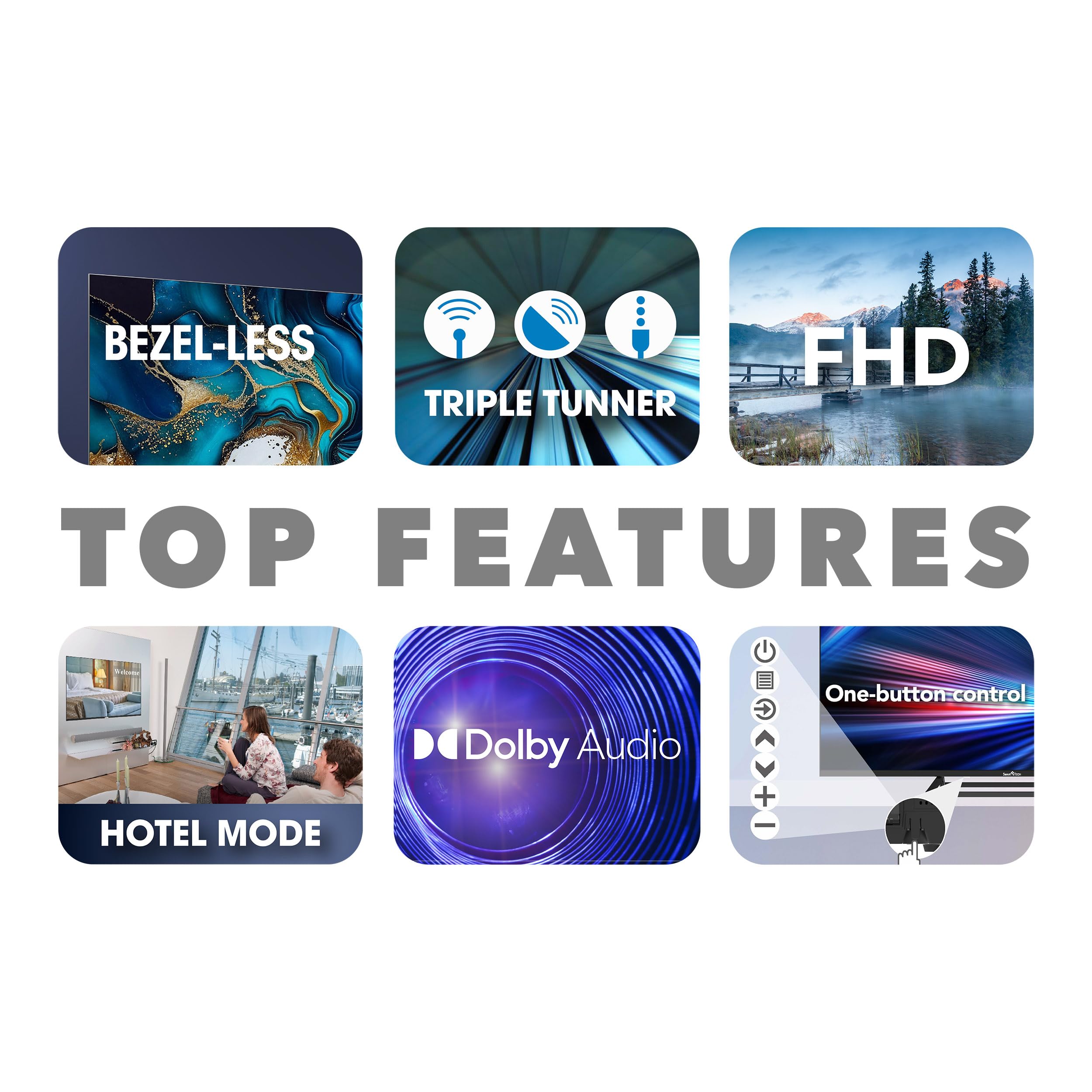 Smart Tech TV LED FHD 40' (101 cm) 40FN01V3 Nonsmart 3xHDMI 2xUSB Hotel Mode Store Mode