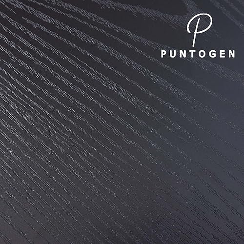 Miniatura 7 de Mesa auxiliar grande de granja con estación de carga y puerta de granero de malla, mesita de noche rústica de madera negra con estante de