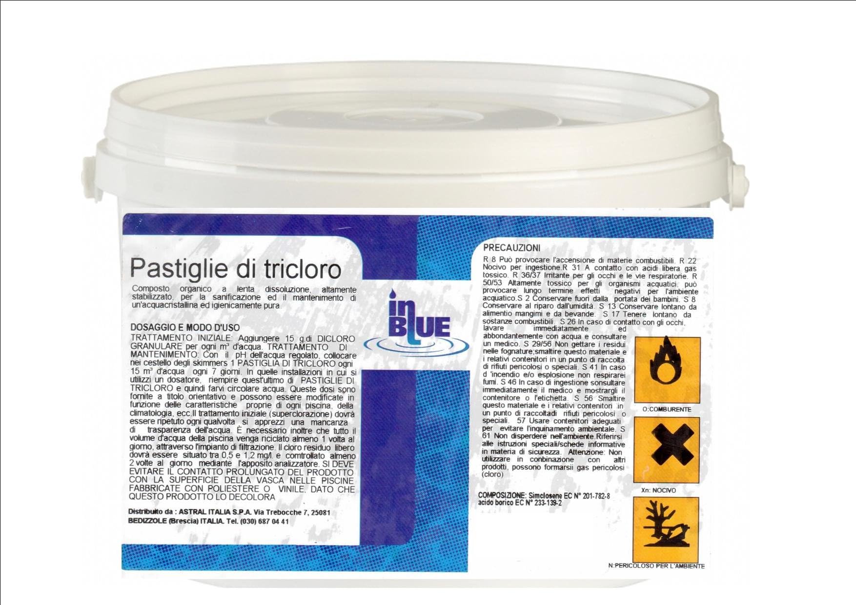 Astral – ricloro in 200 gr Line Inblue Astral Pool Tablets 50 kg
