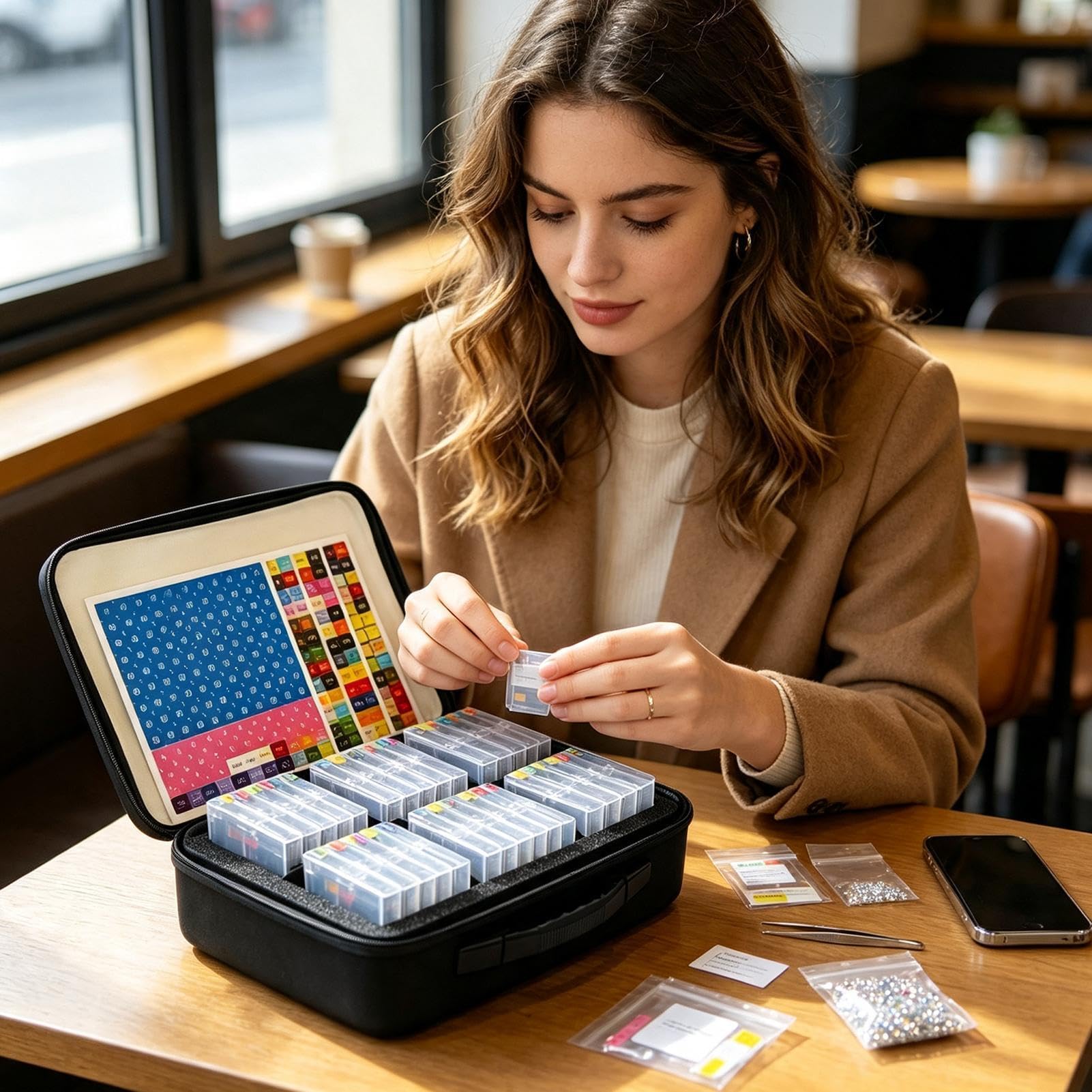 Contenitori porta dipinti con gemme Organizer a 32/64 Scomparti con | Case Porta Punte Fai Da Te Pittura Perlata per strass bulloni giocattoli gioielli puntinatu