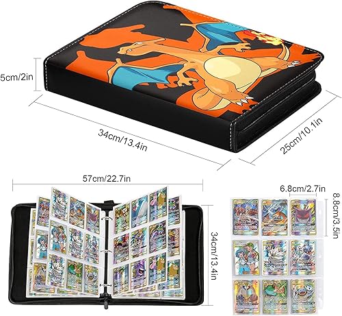 Miniatura 2 de Carpeta de tarjetas con capacidad de 900 tarjetas con 50 fundas extraíbles carpeta de tarjetas coleccionables de coleccionista soporte de
