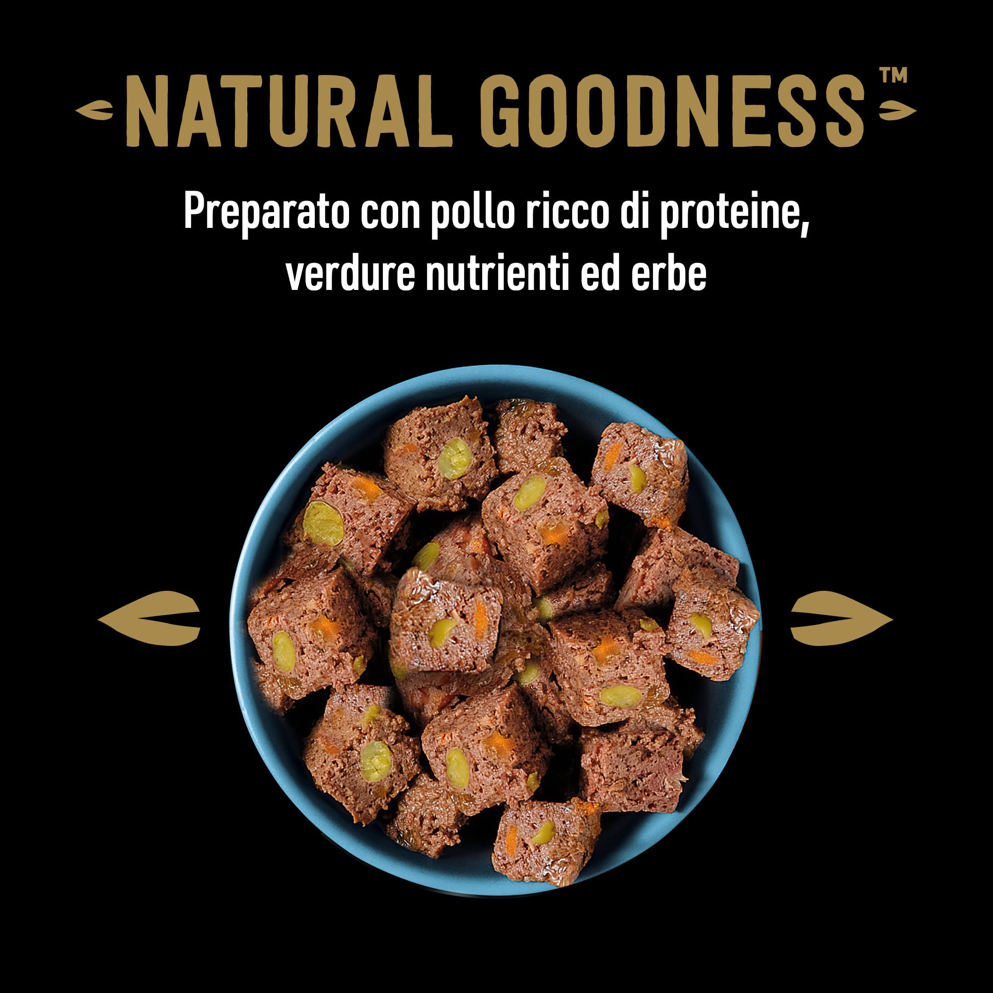 Cesar Natural Goodness Cibo Umido per Cani al gusto di Pollo e Verdure, 6 Lattine da 400 g, totale 2.4 kg