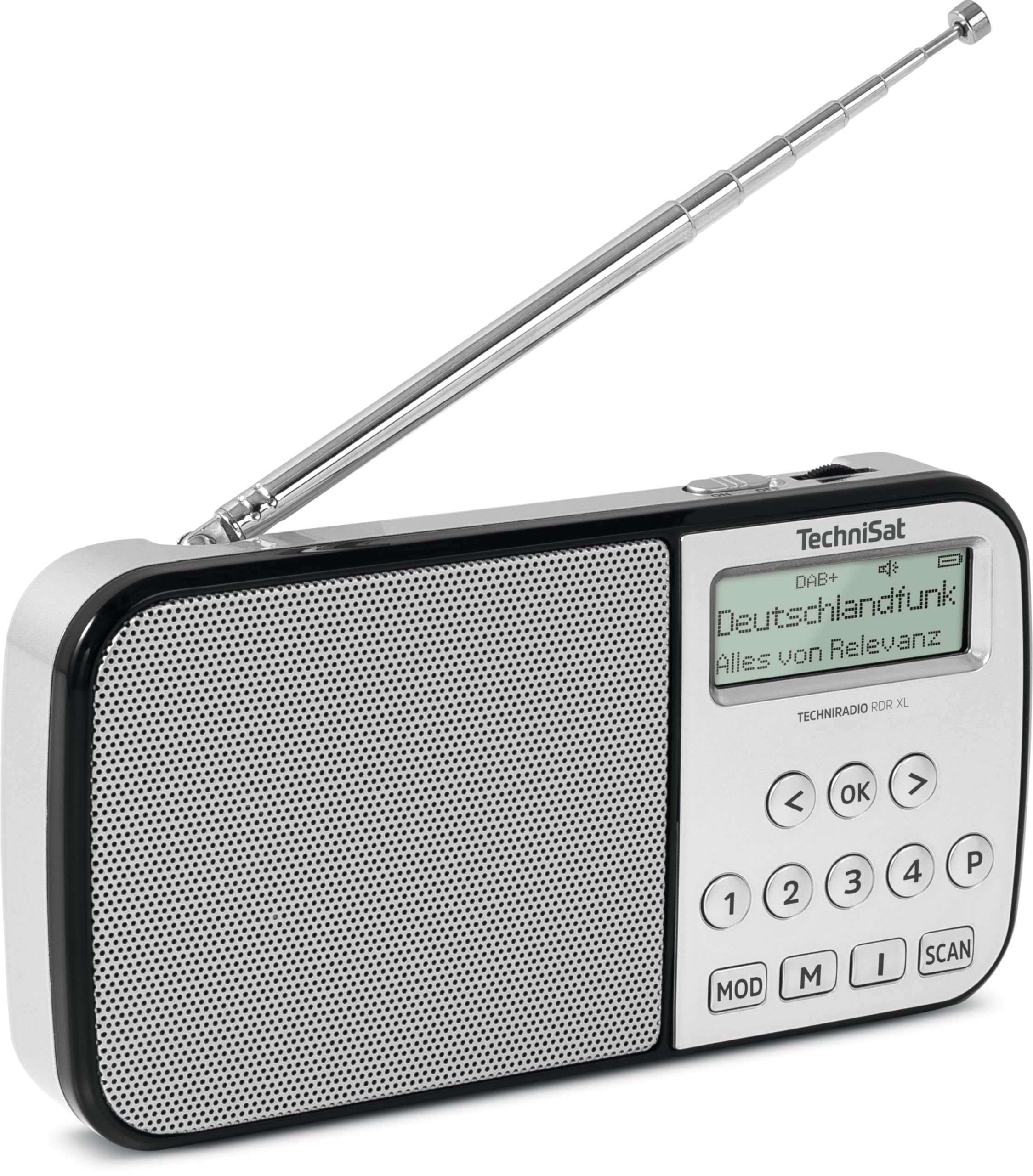 TechniSat TECHNIRADIO RDR XL - Radio portátil Dab+/FM (Pantalla LCD, Memoria de Favoritos, Botones de marcación Directa, conexión para Auriculares, transmisión de Audio Bluetooth, batería