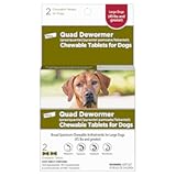 Chewable Quad Dewormer for Large Dogs&comma; 45 lbs and over&comma; 2 chewable tablets
