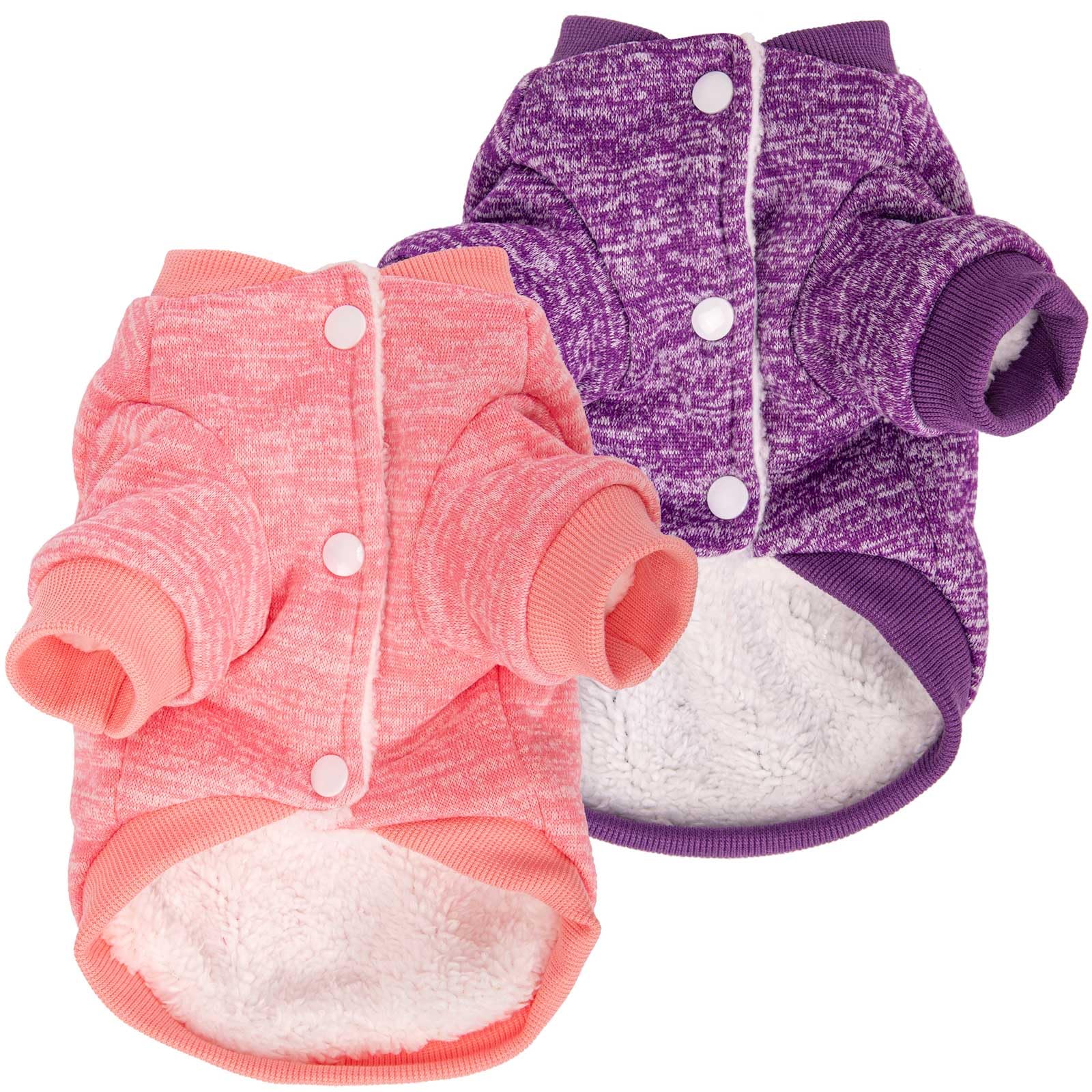 MOIRIG Dog Sweater, Dog Sweaters for Small Dogs, 2, 3 Pack Warm Soft Pet Clothes for Puppy, Medium Large Cat, Dogs Girl or Boy, Dog Shirt for Winter