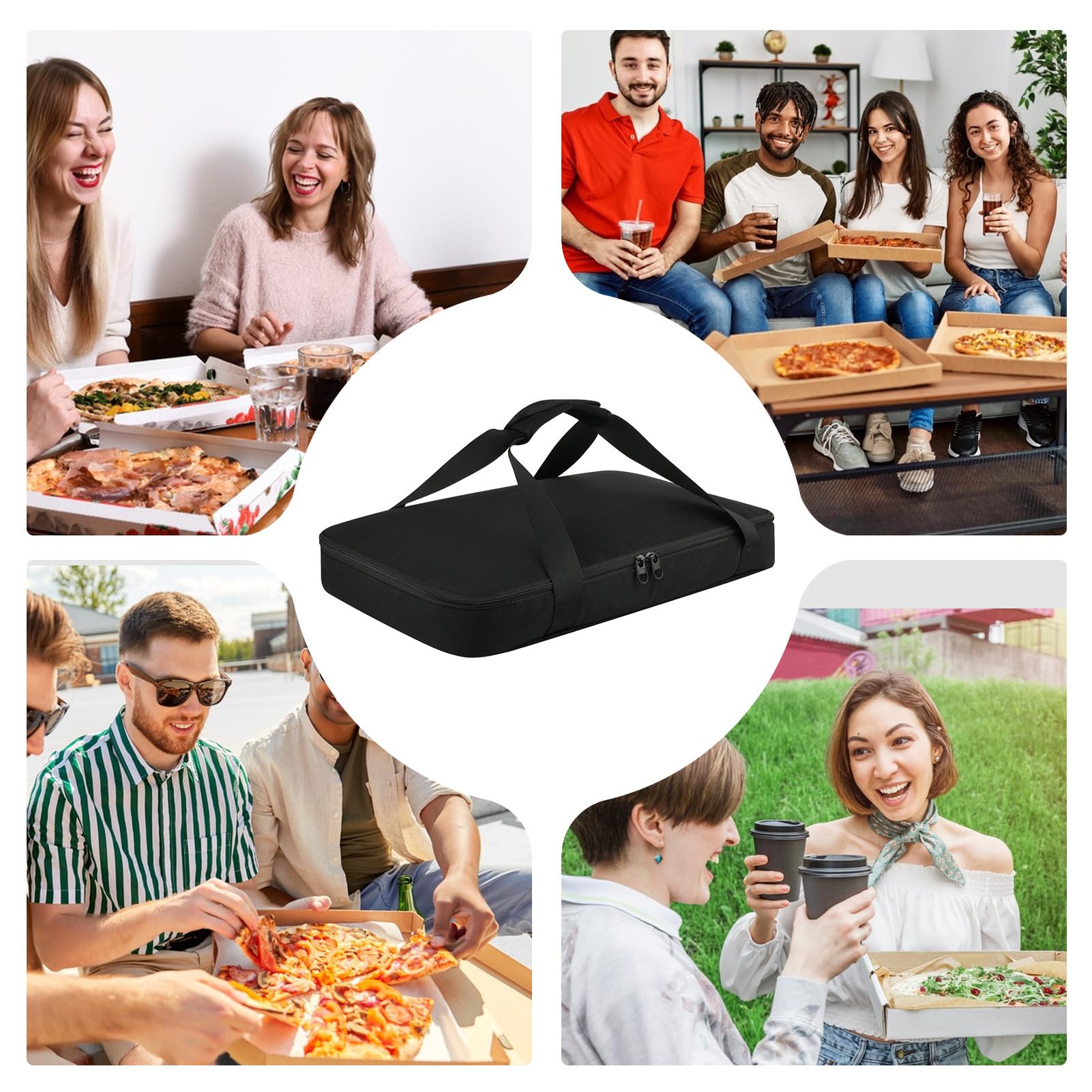 Borsa termica per la consegna della pizza,Borse isotermiche per il trasportatore di pizza,Borsa per il trasporto di cibo - Borsa per la consegna di cibo isolata, Borsa per la consegna