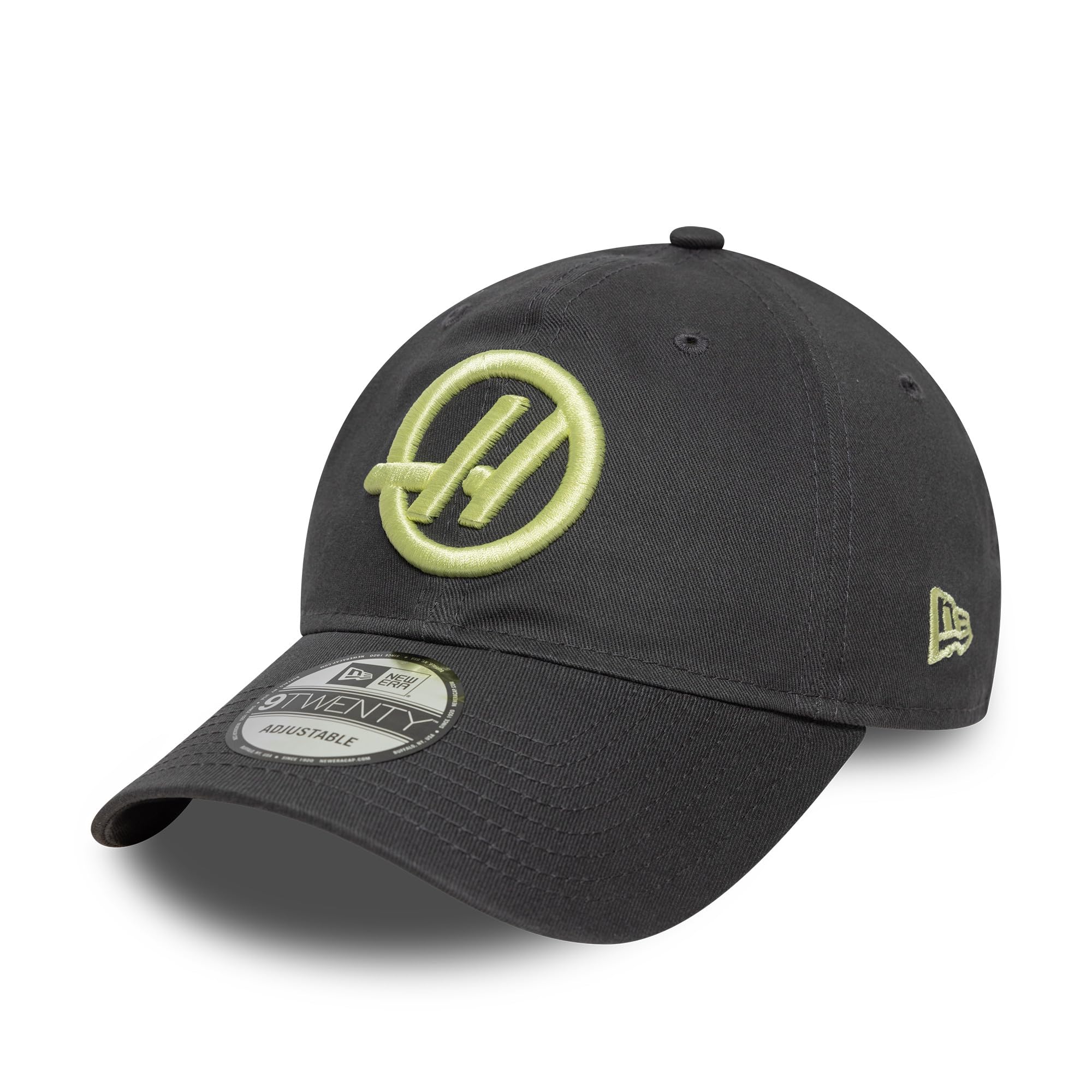 New Era Unisex Dark Grey Haas F1 Team, Official 2025 Merchandise, Seasonal Logo Baseball Cap, Hat, Adjustable,