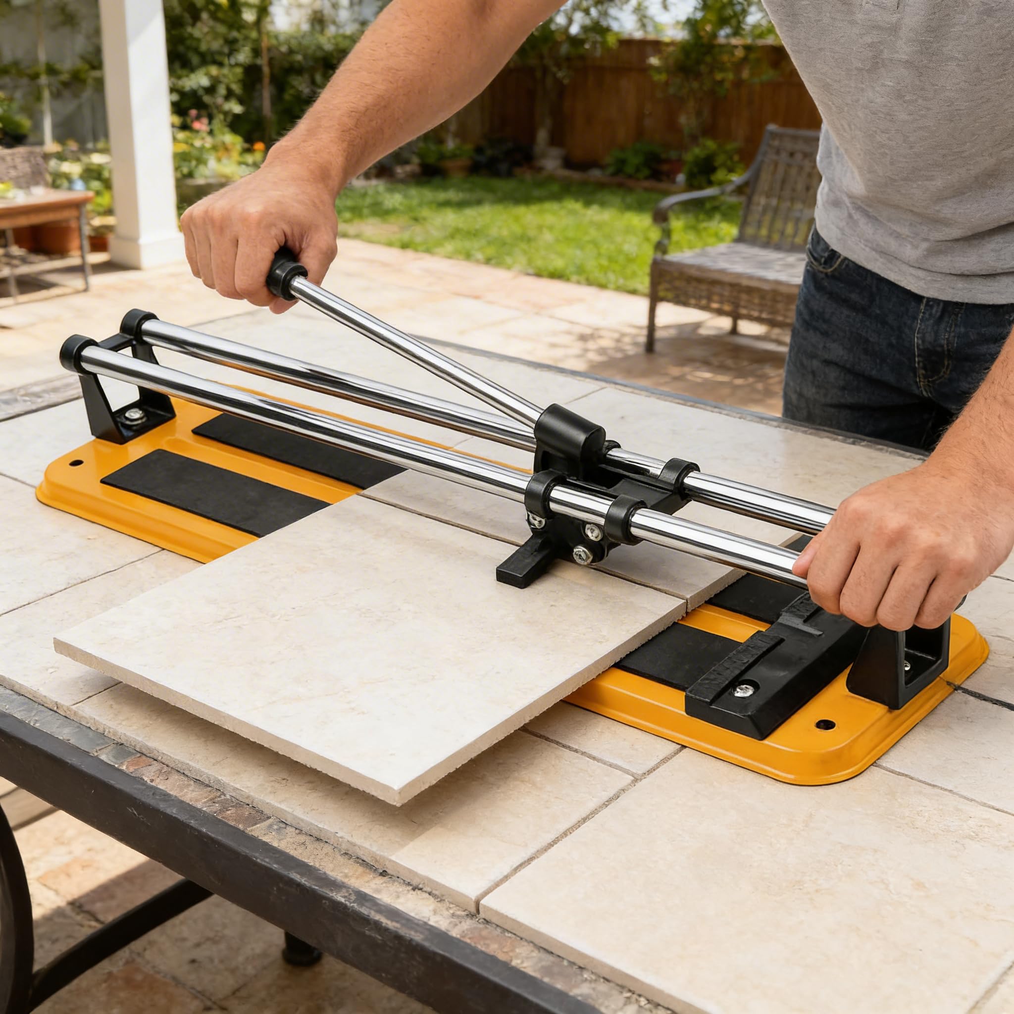 Cortador manual resistente de azulejos de pared de 400, 600, 800 mm de ancho.