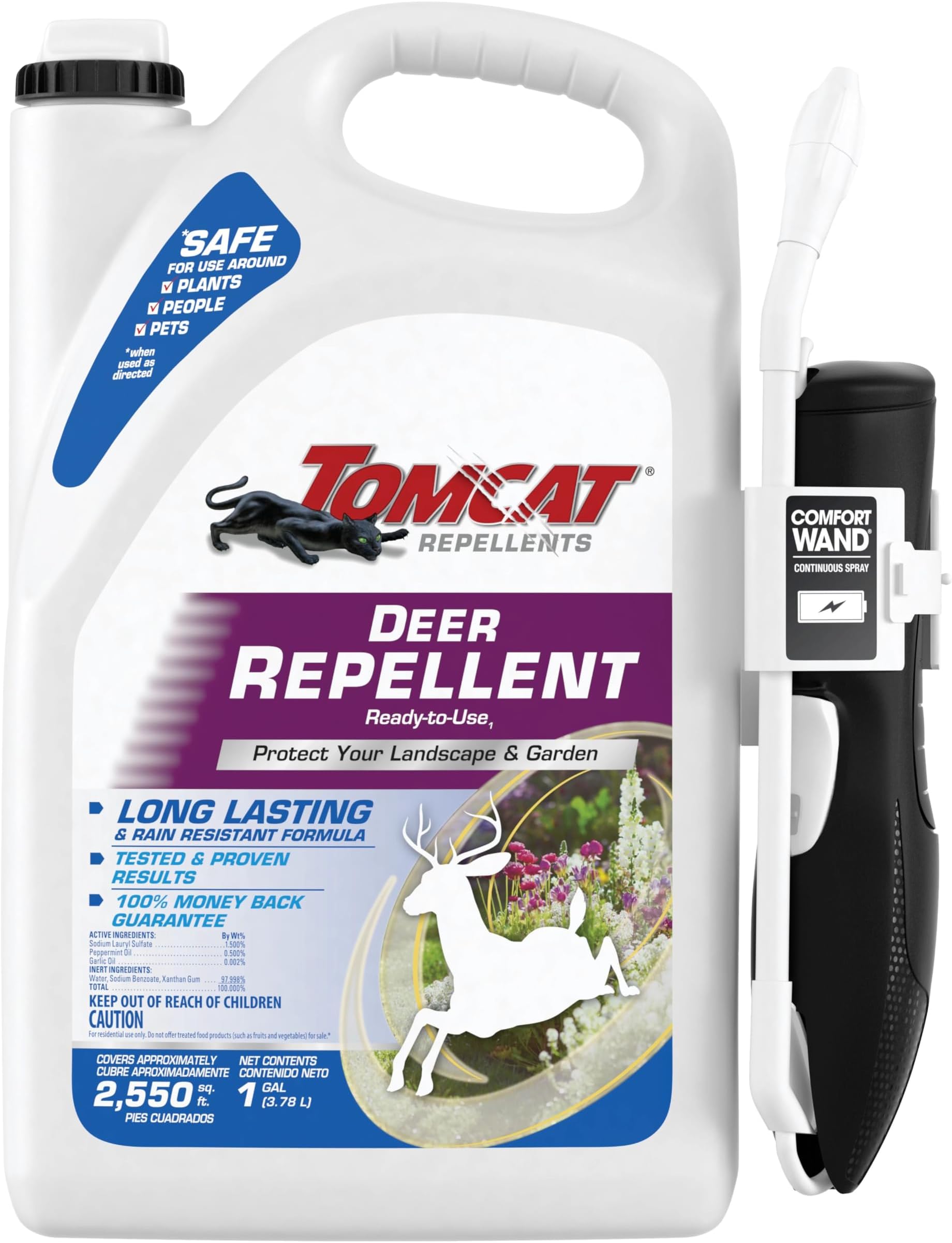 Repellents Deer Repellent, Ready-to-Use, Protects Landscapes and Gardens, Contains Essential Oils, 1 Gal.