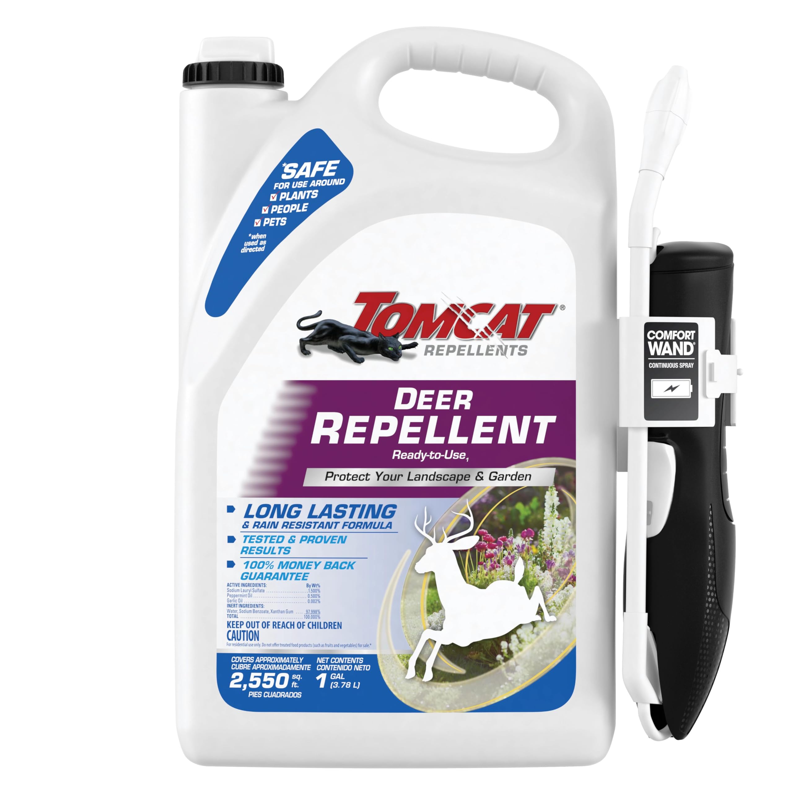 Repellents Deer Repellent, Ready-to-Use, Protects Landscapes and Gardens, Contains Essential Oils, 1 Gal.