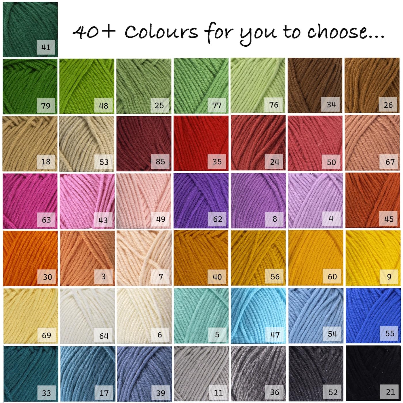 Yarntastic 50g x 4 Balls in a Pack, 4 Ply Yarn, 16 Wraps per inch (About 2.5cm), 60% Cotton 40% Acrylic Blended - Image 2