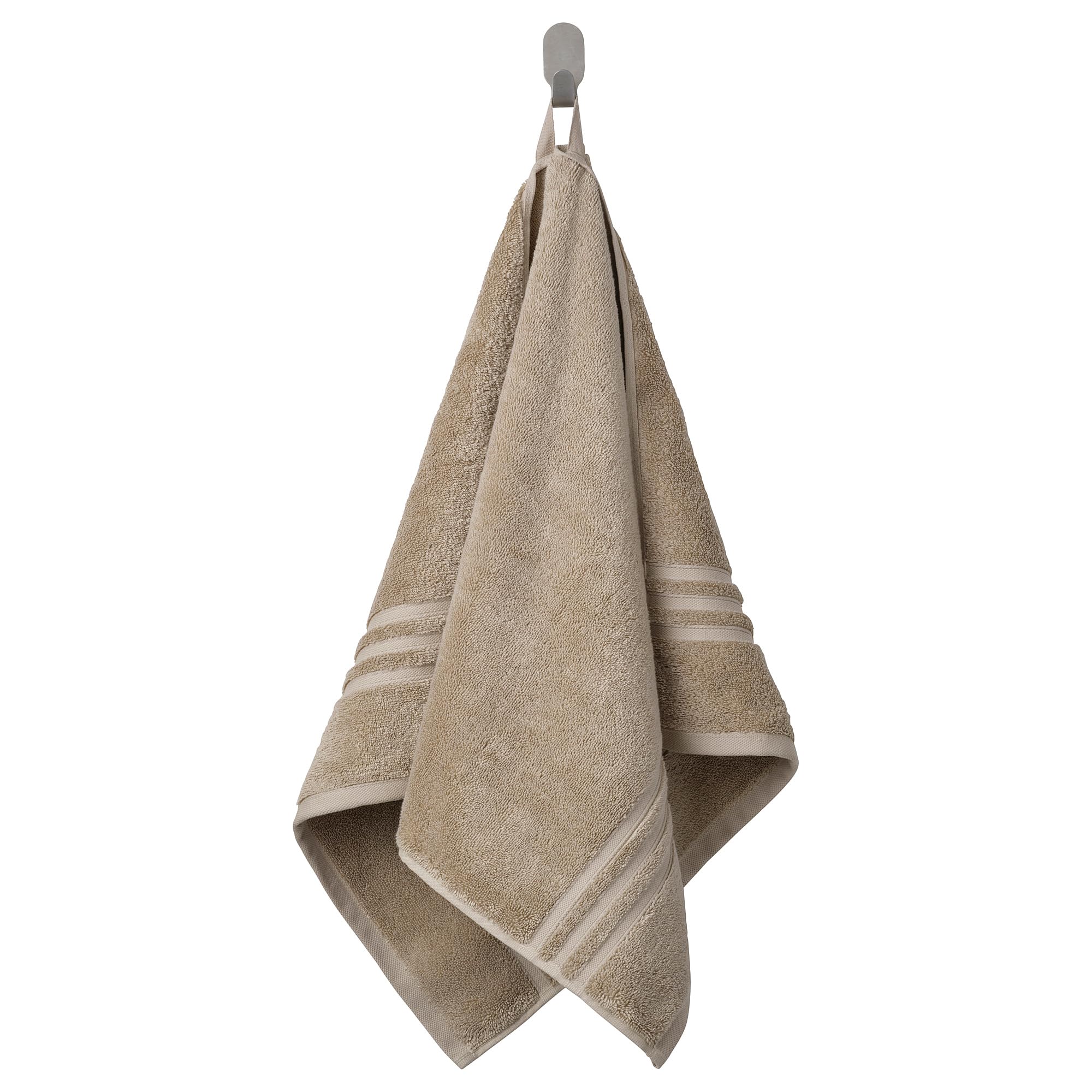 Serviette de toilette BROKGLIM beige 50x100 anti-rêche et douce