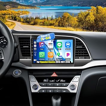 for Hyundai Elantra 2016 2017 2018 Android 15 Car Stereo Wireless CarPlay