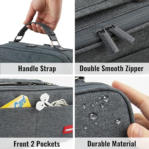 Miniatura 10 de JOINPRO Estuche para lápices, organizador de gran capacidad, bolsa de almacenamiento con doble cremallera bolsa grande para lápices para