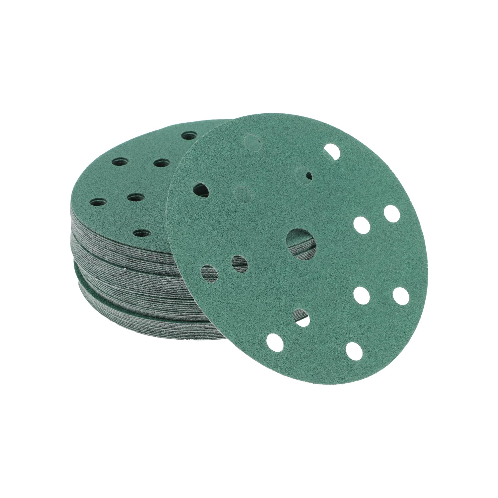 TUCKBOLD Car Sanding Discs 6inch 15 Hole 100 Grit Abrasion Resistance, Green