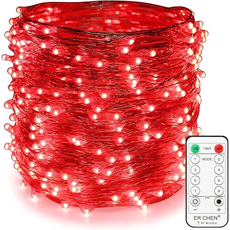 ER CHEN 66ft Fairy Lights - 200 LED Copper Wire String Lights Outdoor/Indoor Waterproof
