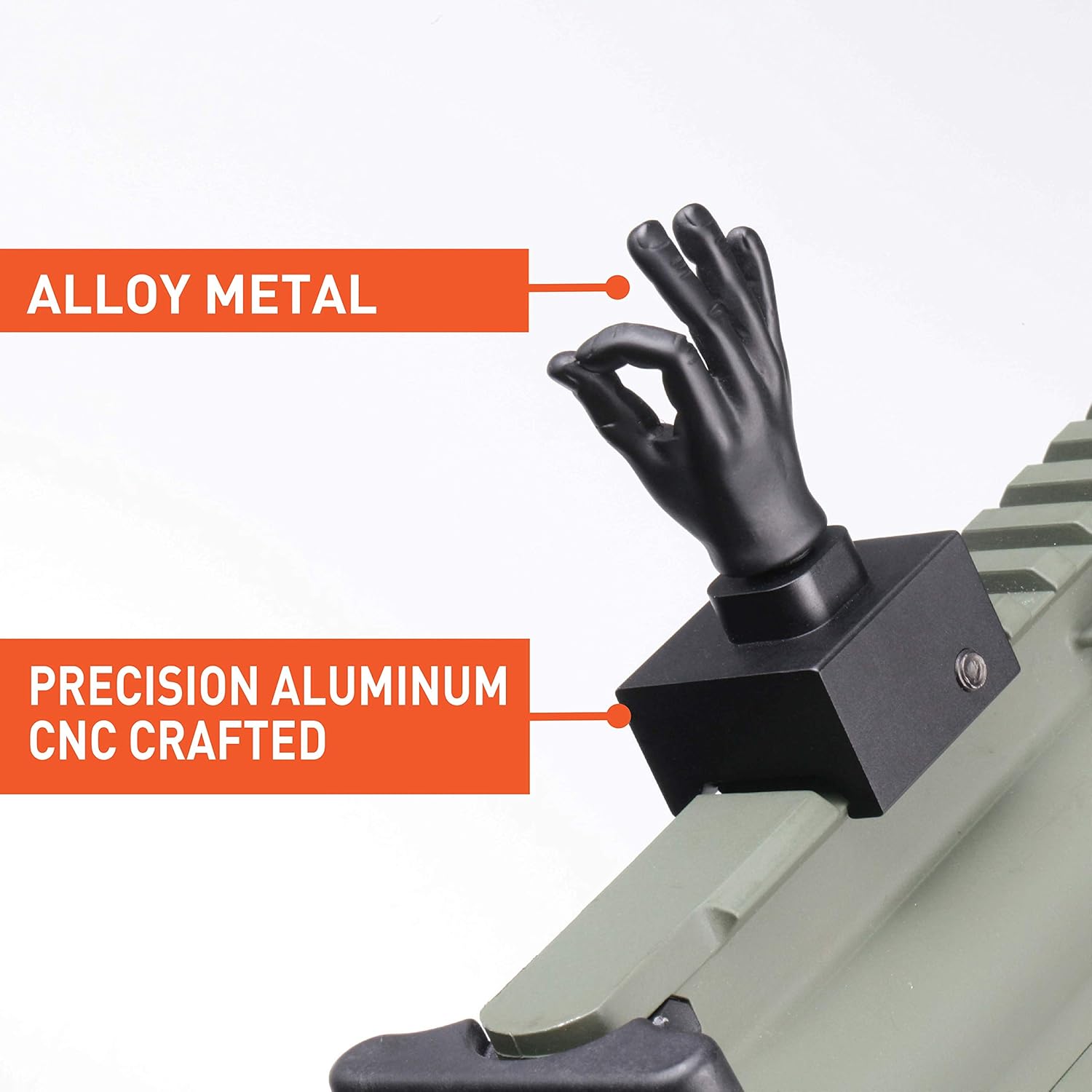 Stinger Novelty Finger Sight Set, Front and Rear Iron Sight Set, Fit Picatinny Rail and Weaver, Straight 90 Degree