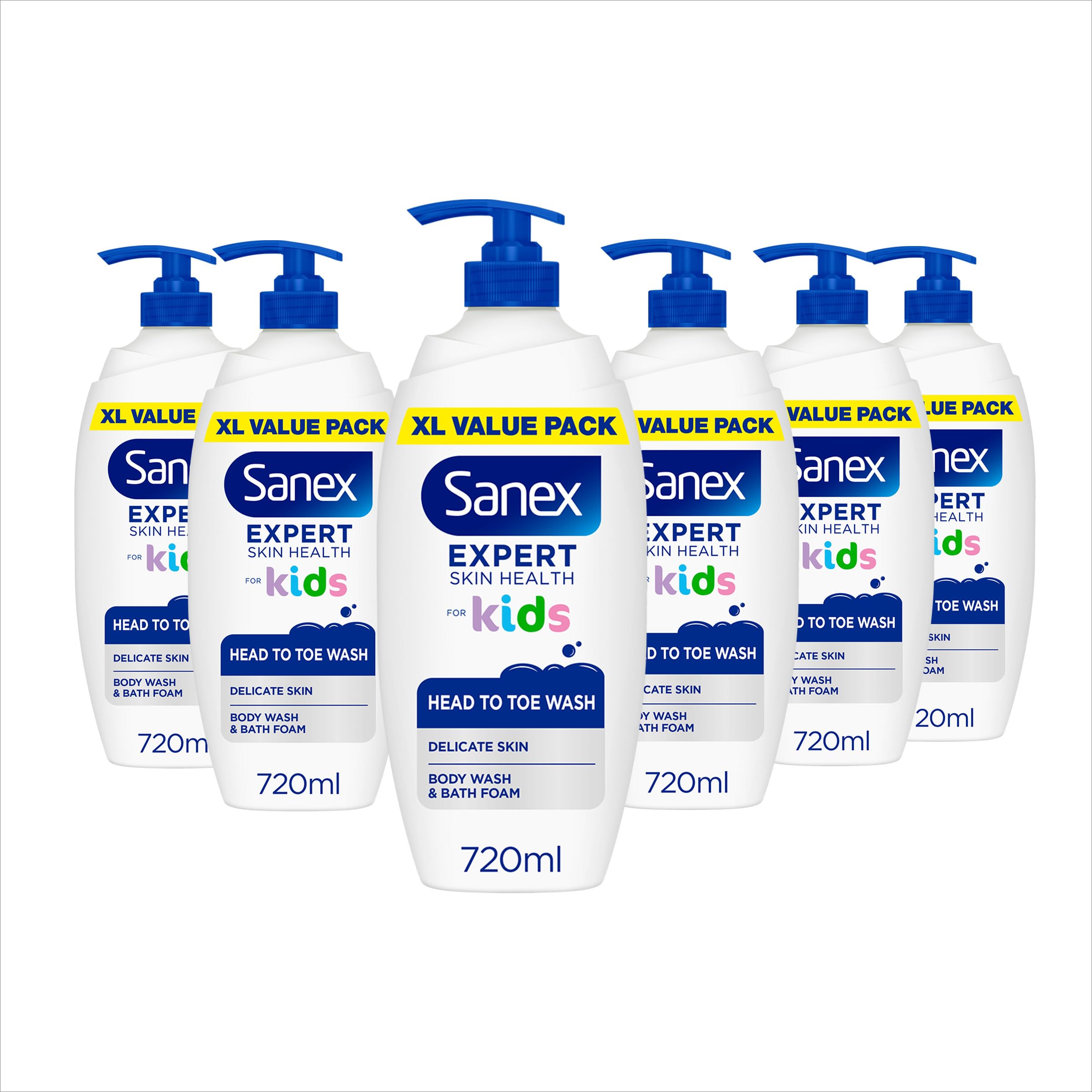 Sanex Expert Skin Health Head to Toe Kids’ Body Wash 720ml - protects delicate skin - children’s shower gel - gently cleanses - 12h hydration - dermatologically tested - paediatrician approved — view 10