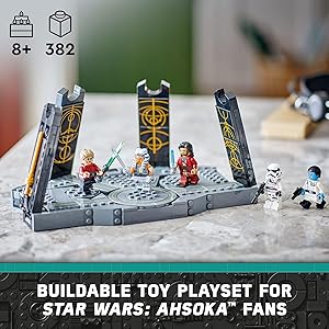 LEGO Star Wars Ahsoka Tanos Duel on Peridea Building Toy for Kids, Collectible Toy with 5 Star Wars Minifigures Including Grand Admiral Thrawn & Ahsoka, Fun Gift for 8 Year Old Boys & Girls, 75385