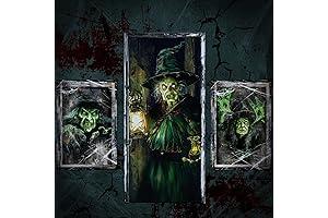 3 Pcs Halloween Window Door Covers Set: Spooky Ambiance in Your Home
