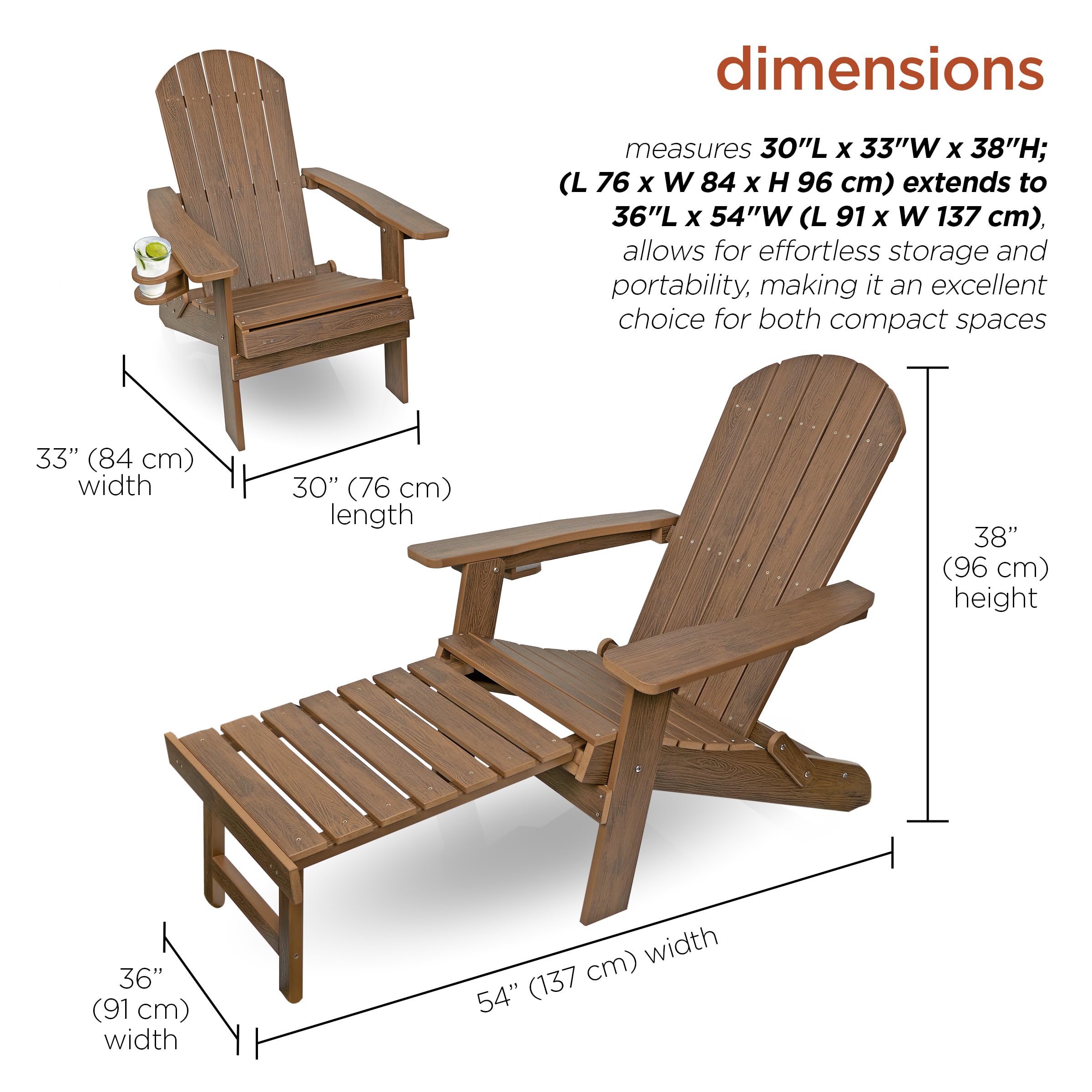 Amazon.com : Alpine Corporation MFW104DTK Folding Adirondack