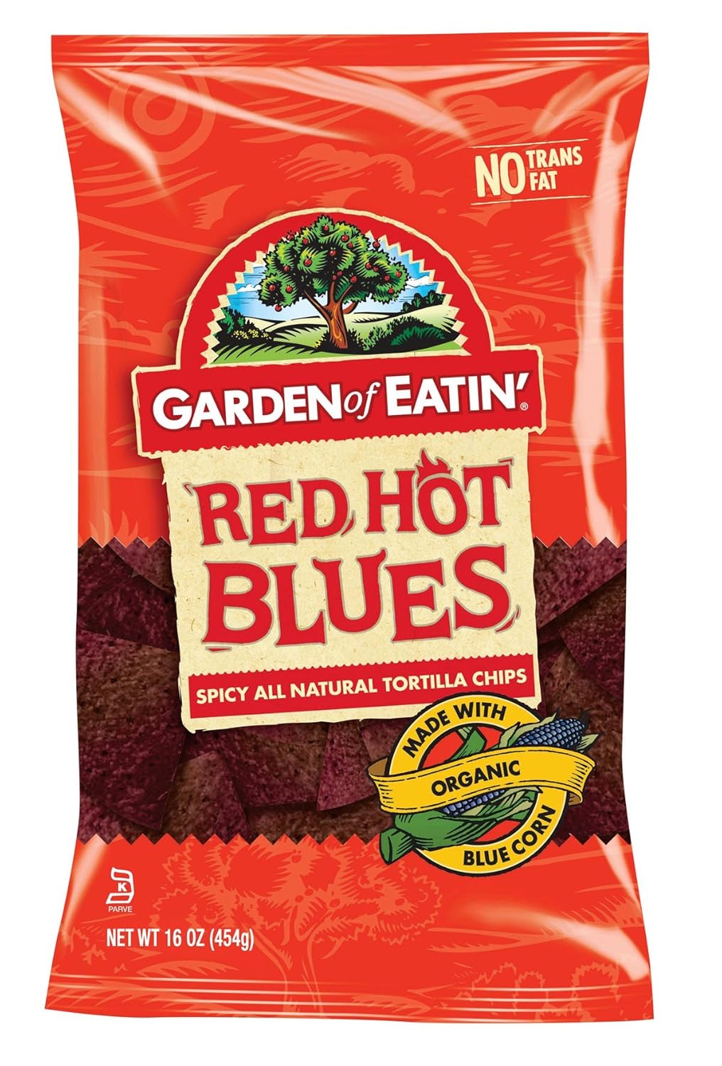 Red Hot Blues Blues Corn Tortilla Chips 16 Ounces