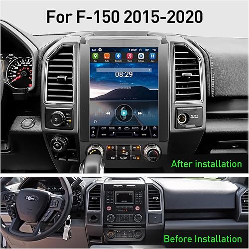 Miniatura 2 de Para Ford F150 Radio Upgrade 2015 2016 2017 2018 2019 2020, pantalla táctil IPS de 12.1 pulgadas 4+64G estéreo, Carplay Android Auto listo, mantiene
