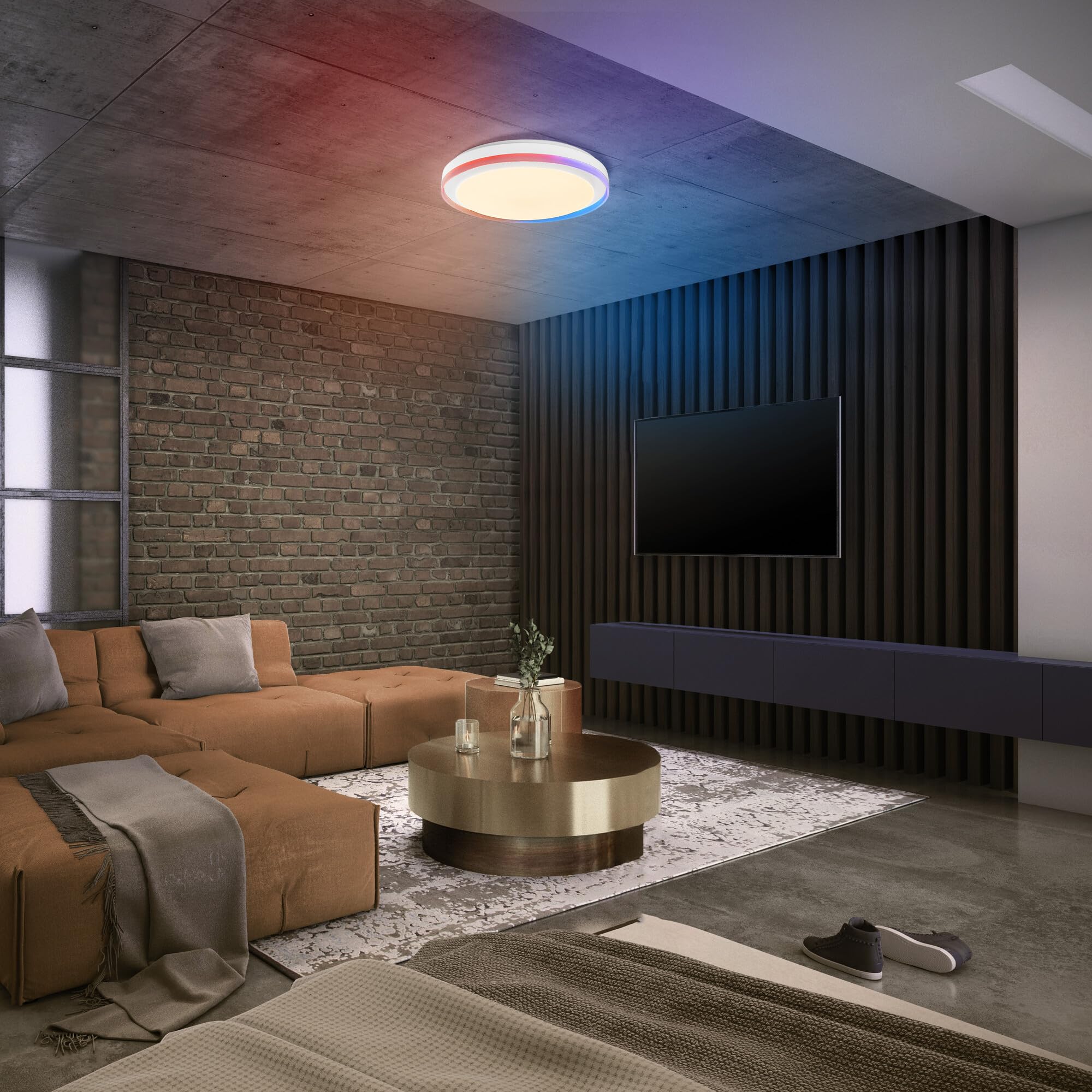 LEDVANCE Smart e Luce a soffitto a LED WiFi, bianco, 32W, 340LEDVANCE lm, funzionalità di luce bianca, dimmerabile, effetto di luce Magic-RGB dinamica, lunga durata, montaggio semplice, 2700-6500K