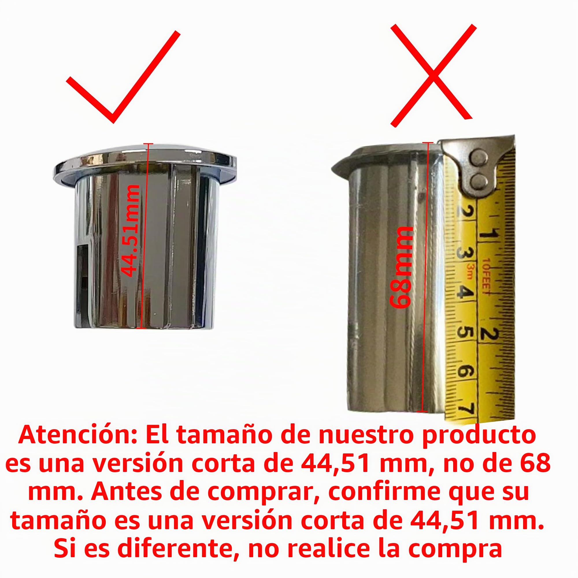 Pulsador Cisterna Pulsador Doble Cisterna Media Luna Alcance Corto Botón de Presión para Inodoro Compatible con Cisterna D2D AH0001800R 822043001
