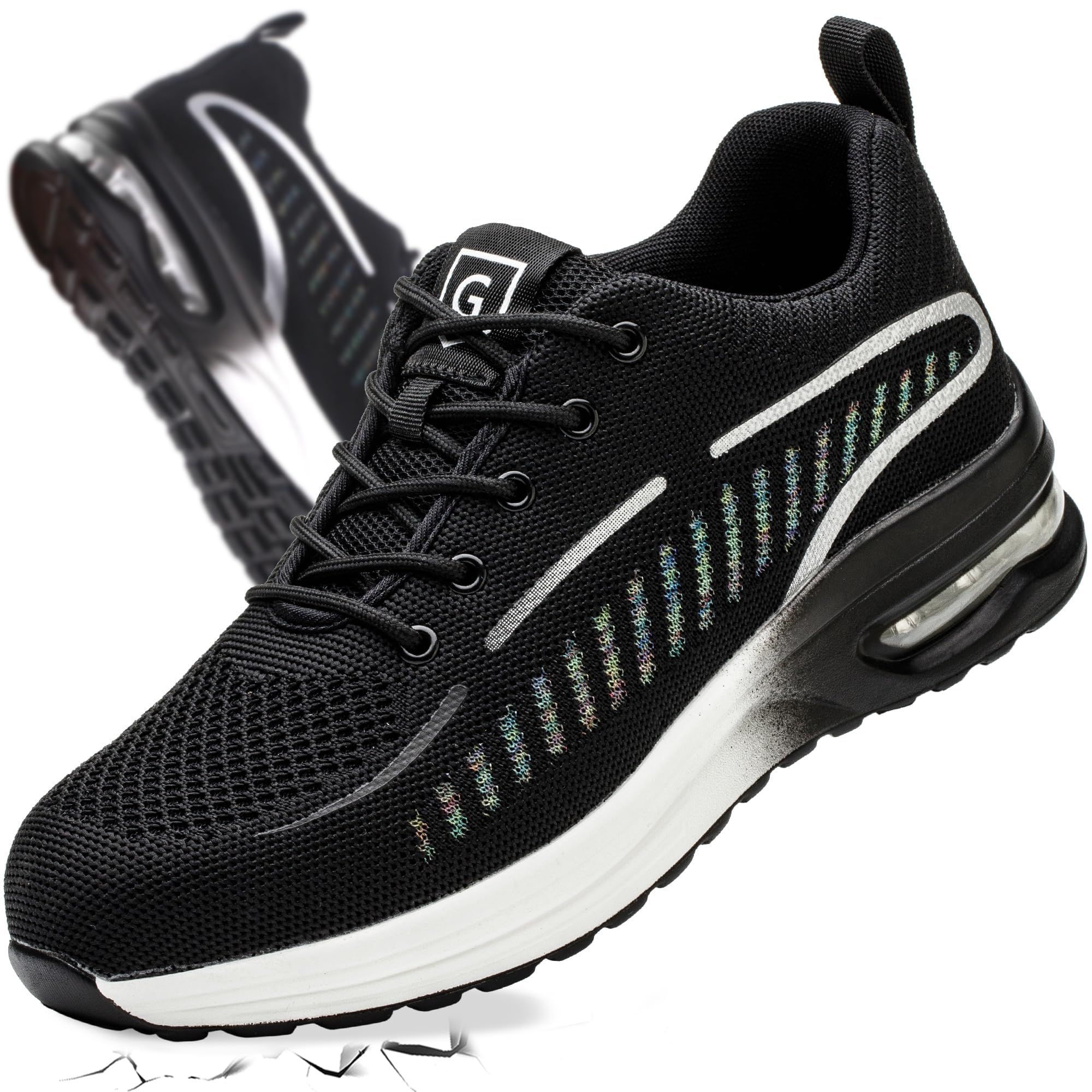 Scarpe Antinfortunistiche Uomo Scarpe da Lavoro Donna Leggere Traspiranti Sneakers con Punta in Acciaio Antiscivolo Sportive Sicurezza Scarpe