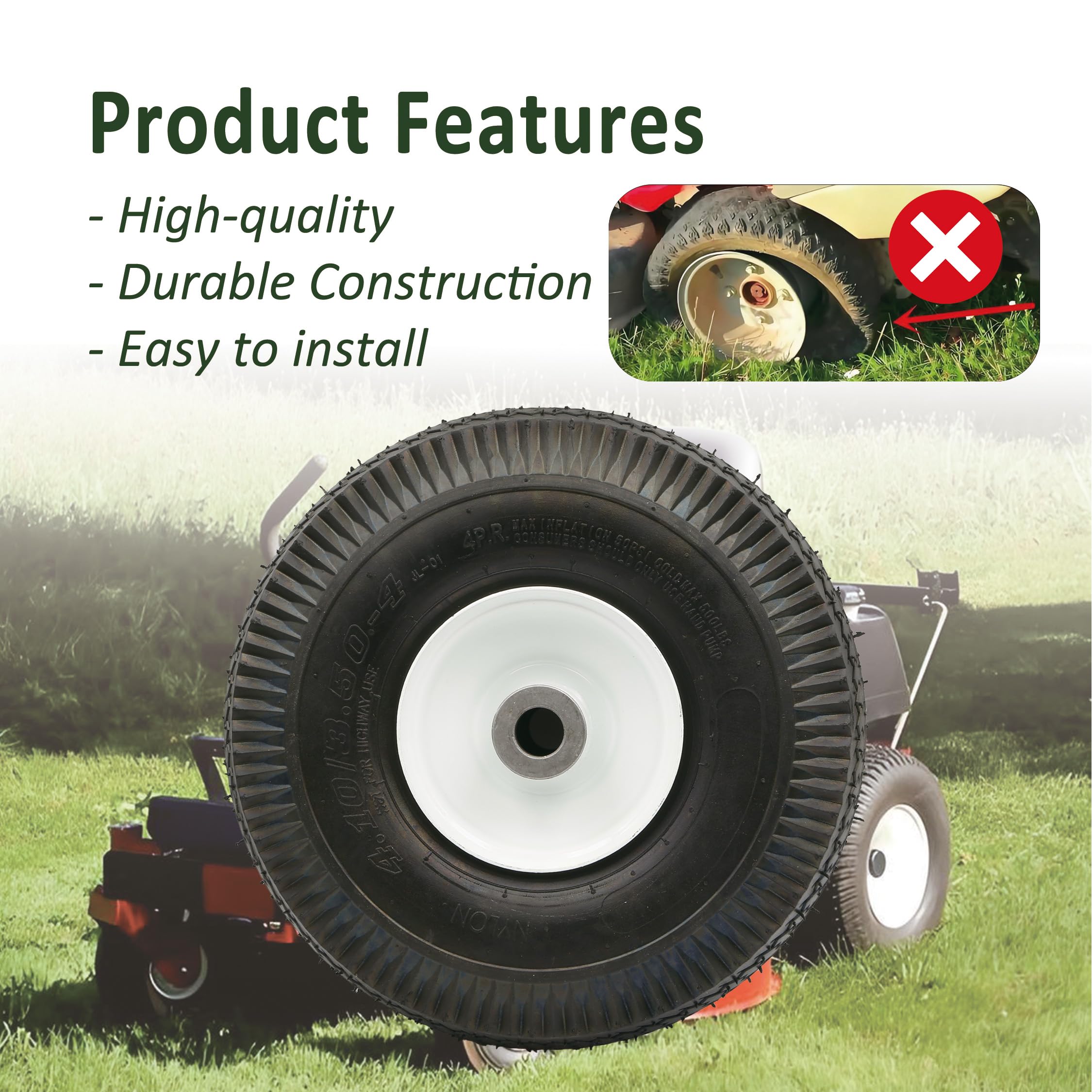 Amazon.com: ASTROSYNC 105-3471 Front Wheel And Tire Assembly 4.10