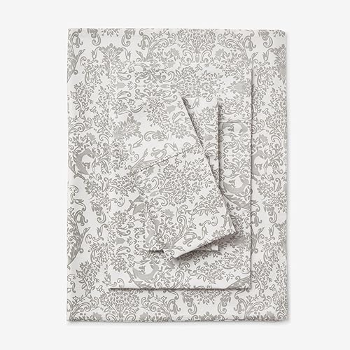 Miniatura 6 de BrylaneHome Damasco impreso 1000-TC - Juego de sábanas de 6 piezas, tamaño matrimonial, damasco dorado