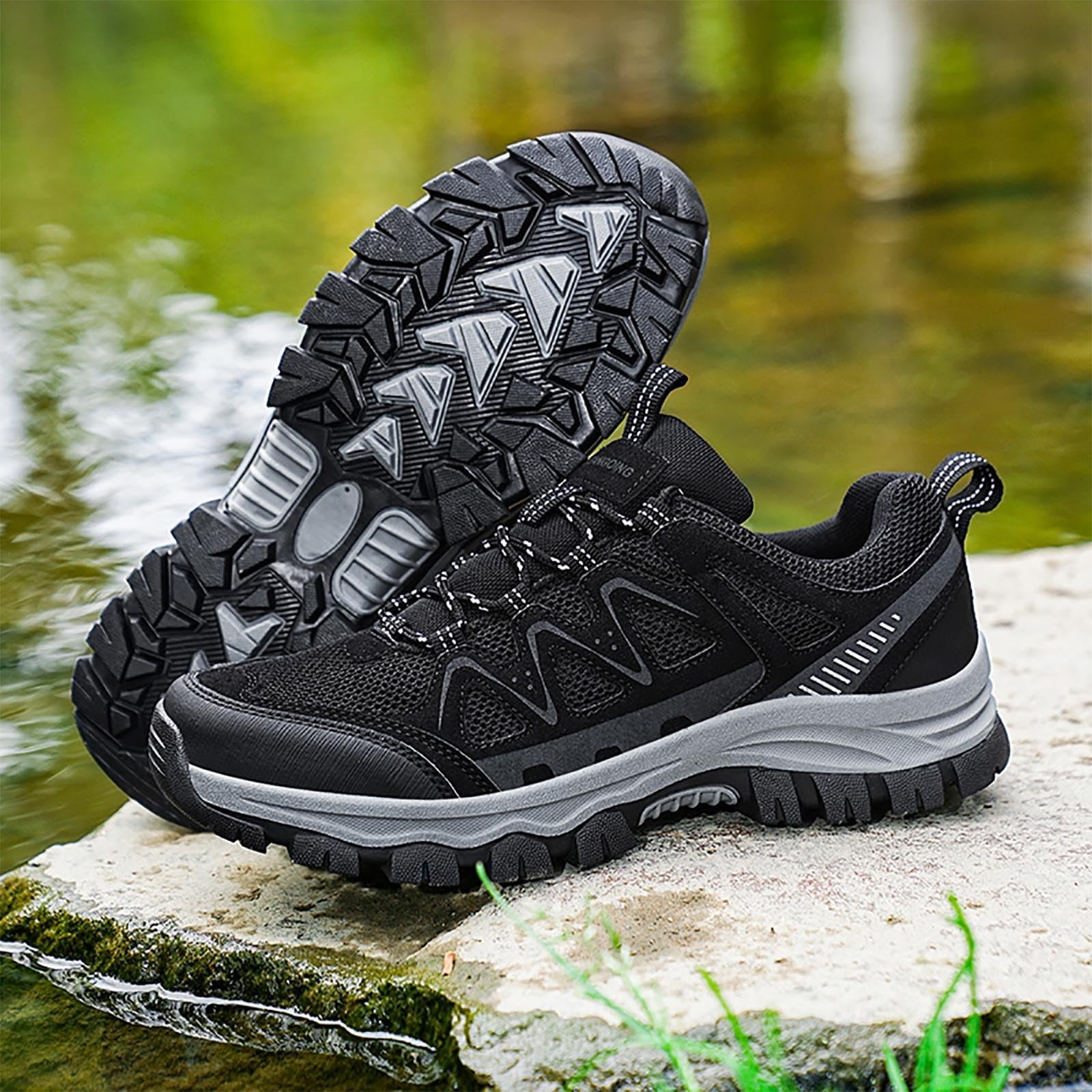 Scarpe da trekking da uomo, impermeabili, traspiranti, leggere, stabili, per trekking, alpinismo, trail running, scarpe da lavoro leggere per escursionismo, trekking e trail