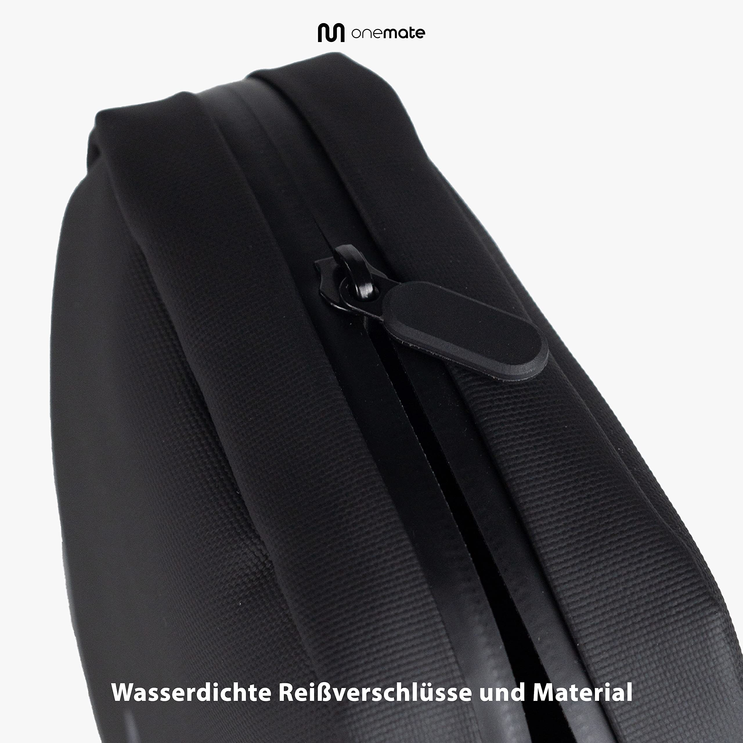 onemate wasserdichte Kabeltasche für Akkus, Kabel, Netzteile etc. – Kabeltasche Organizer für Elektronikartikel aus recyceltem Material – Hochwertiger tech Organizer in schwarz - 22x16x6cm