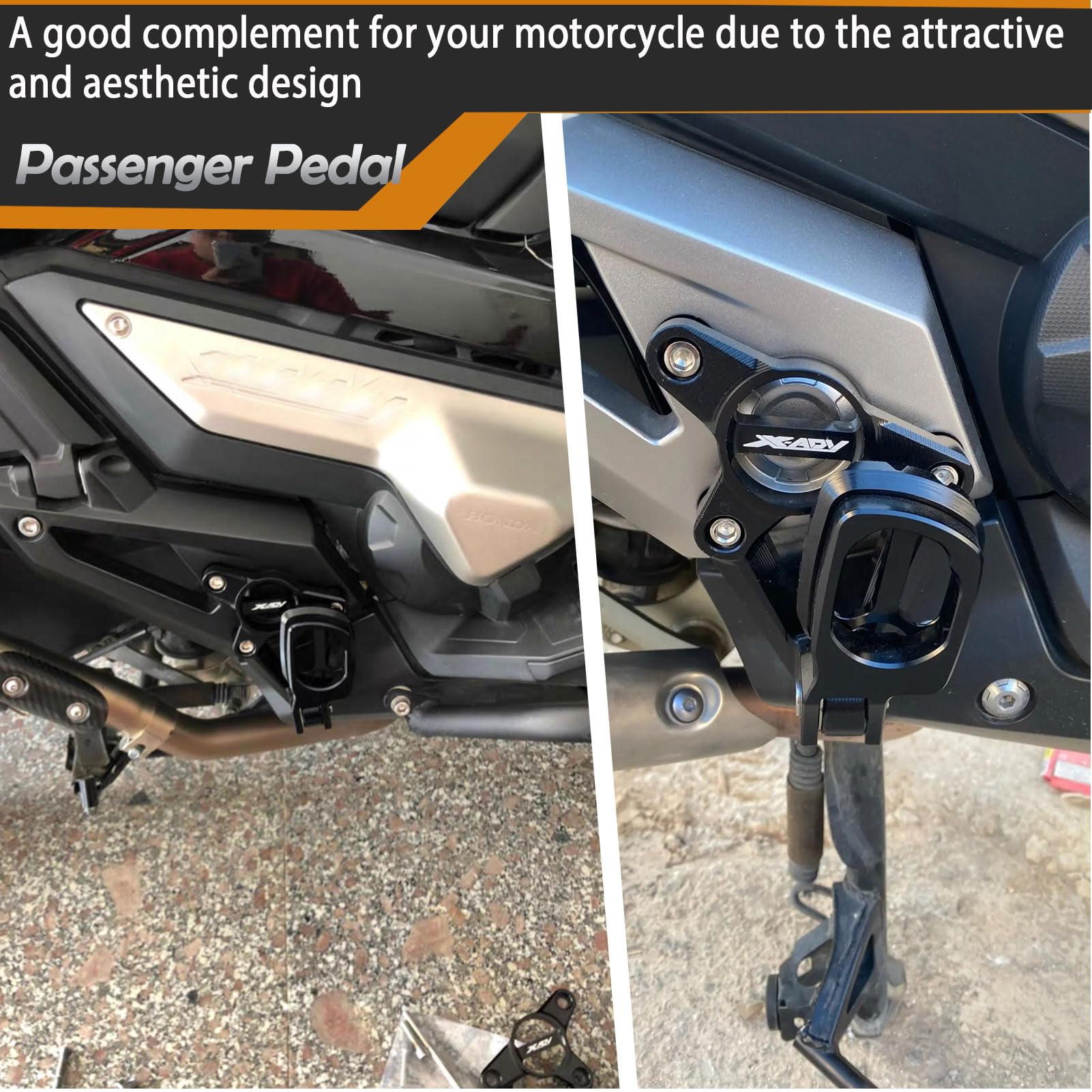 Poggiapiedi posteriore poggiapiedi posteriore Replacement for X ADV750 X-ADV 750 XADV 750 2017 2018 2019 2020 pedane moto pedane pedane passeggero (Rosso)