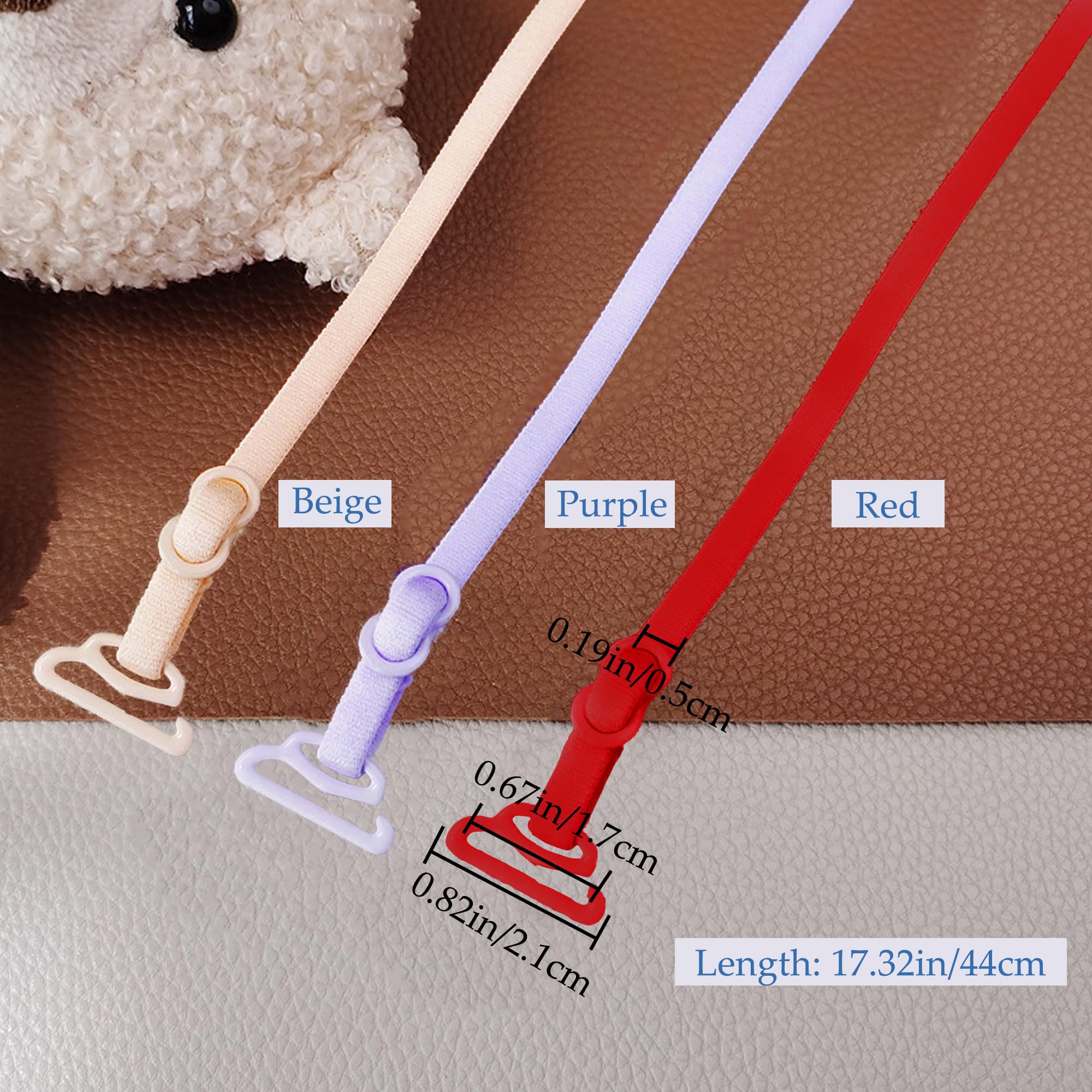 LIANCHEN BH-Träger Set - 3 Paar 5mm Dünne & 3 Paar 12mm Transparente Schultergurte