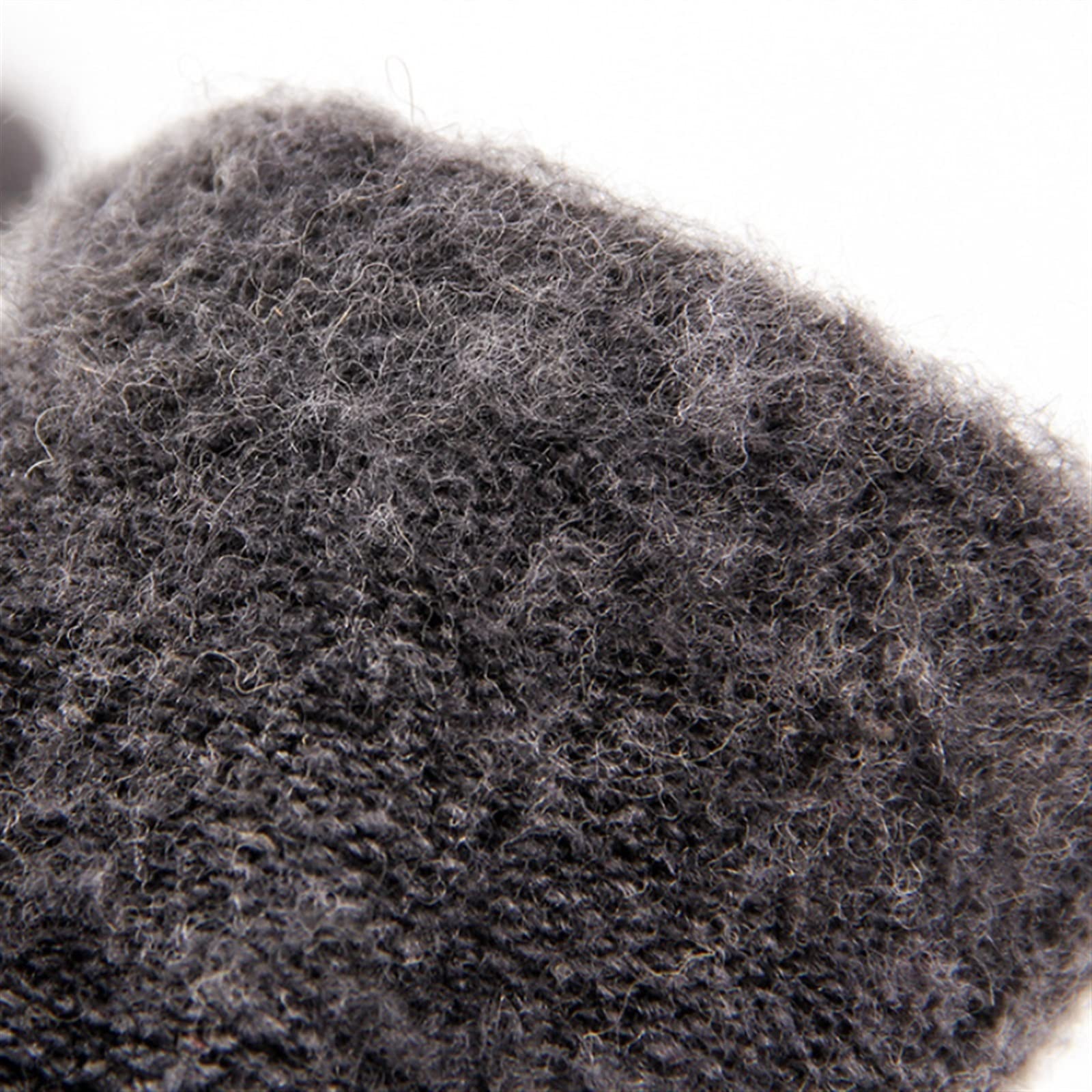 Herfst Winter Heren Gebreide Handschoenen Touchscreen Wol Effen Kleur Handschoenen Heren Mitten Warm rijden fleece handschoenen,Veilige grip(Nero