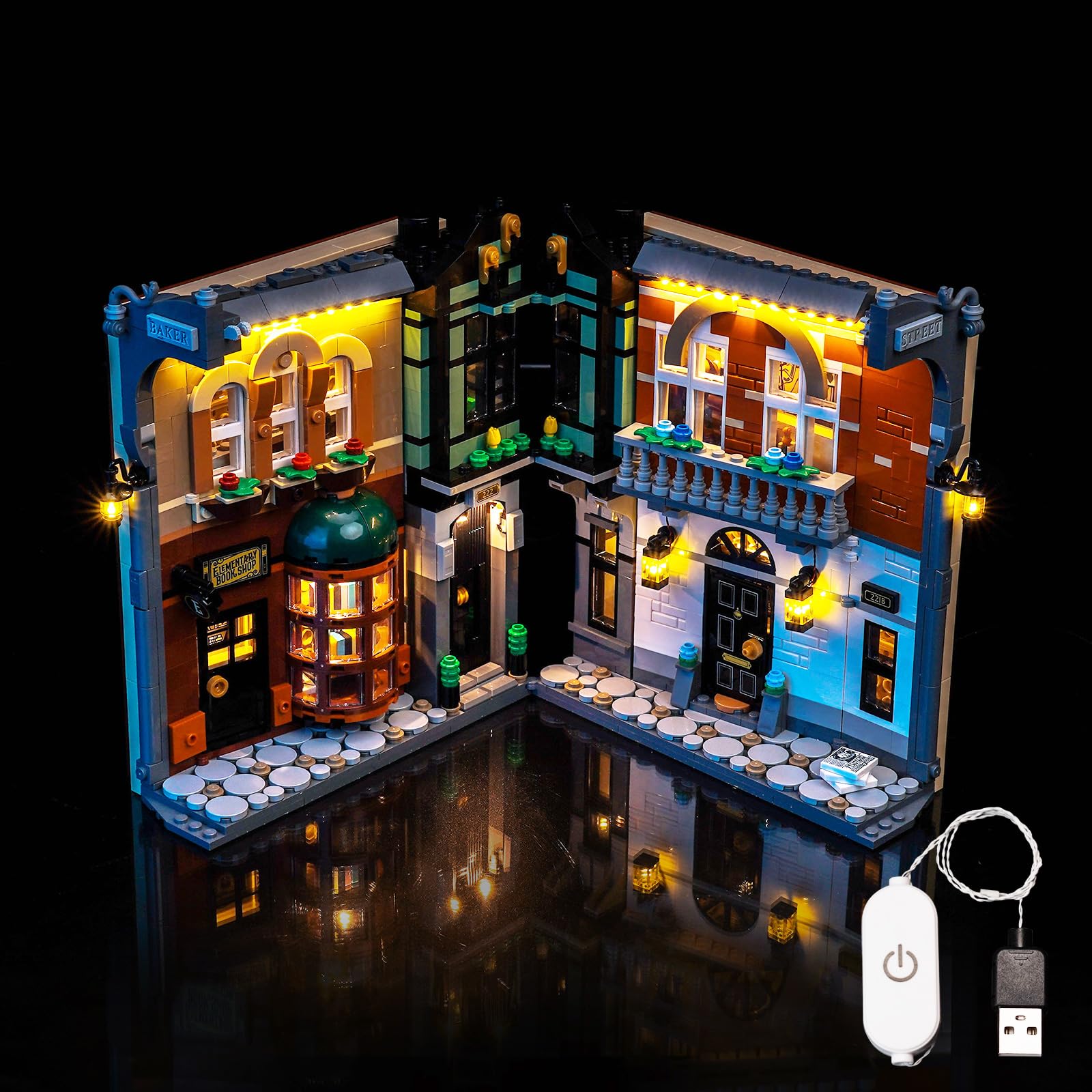 Touch Dimmer Switch Light Kit Compatible with Lego 10351 Sherlock Holmes: Book Nook (No Model)
